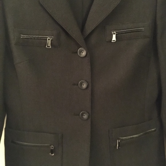 Anne Klein charcoal gray blazer jacket - Picture 2 of 6